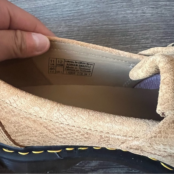 Dr Martens Adrian Snaffle Repello Python Emboss Suede Loafers Brown Size 12 - Picture 10 of 11